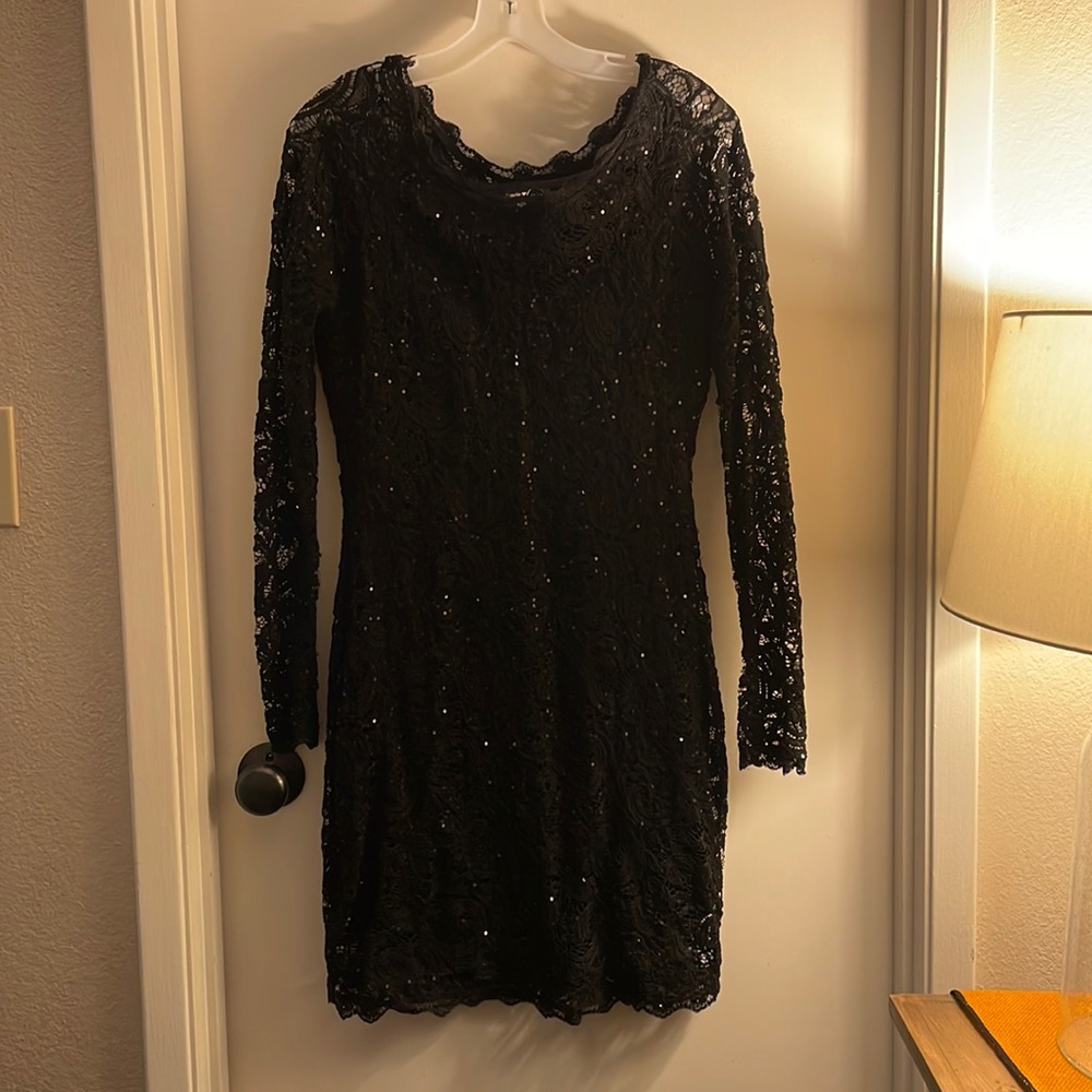DILLARDS fitted sequence dress